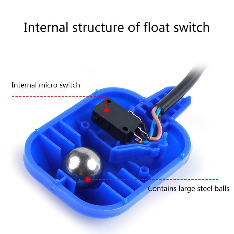 Float Water Level Switch Water Level Controller Sensor Contactor Fit for Water Oil for Tank Etc with 1m/2m Sensor Cable