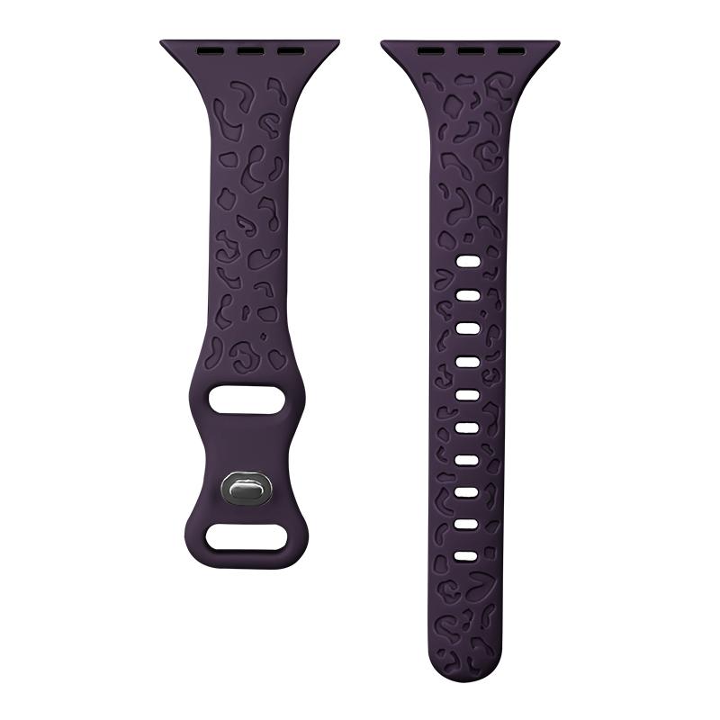 Engraved Strap For Apple Watch Bands 40mm 44mm 41mm 45mm 46 49mm Slim Silicone Bracelet Iwatch Series 9 8 7 3 Ultra 2 Se 10 Band