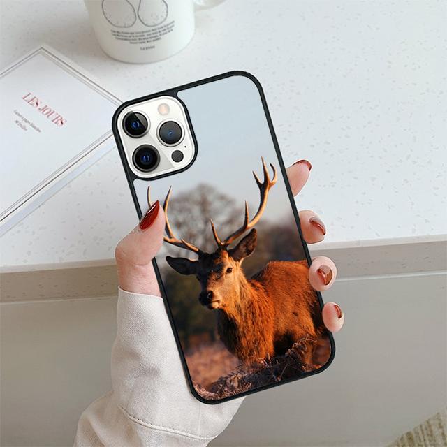 STUNNING DEER Animal Phone Case For iPhone 17 Air 14 15 16 13 12 Cover For Apple 14 15 16 Pro Max Plus Coque