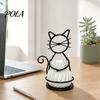 Textured Flower Pots Cat Pot Holder, Multifunctional Desktop Vase Pen Organizer for PLA Small Plants, Minimalist Stand with Pots, Home Decor