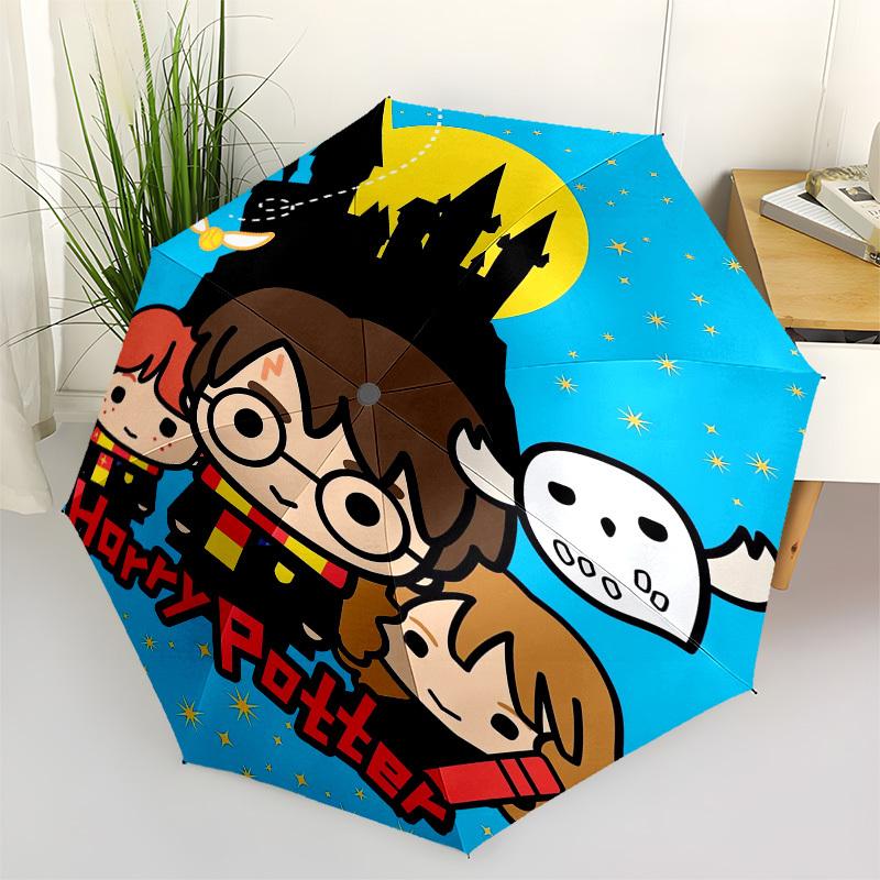 

1pc Harry Potter Friends Night Umbrella with Plastic Handle,Suitable for All Seasons Travel Outdoor Multi-functional UmbrellaDCS041