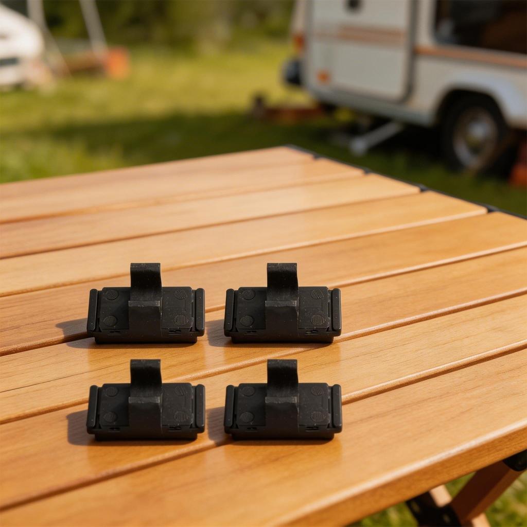 4pcs Buckle Slide Clamps for Camping Wagon Folding Table Cart Accessories