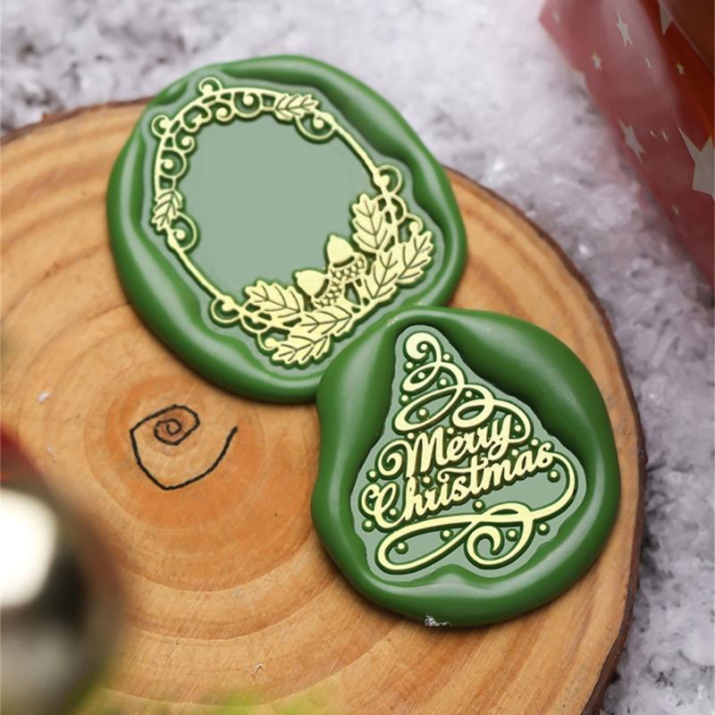 Christmas Seal Stamp Head Replacement, Embossed Seal Stamp Head for Seal Envelope, Invitations Scrapbooking Decoration