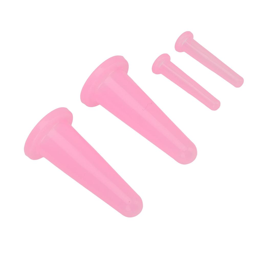 4ks vakuový masážní pohár Silikonový masážní pohár na obličej pro domácí použití Léčba celulitidy