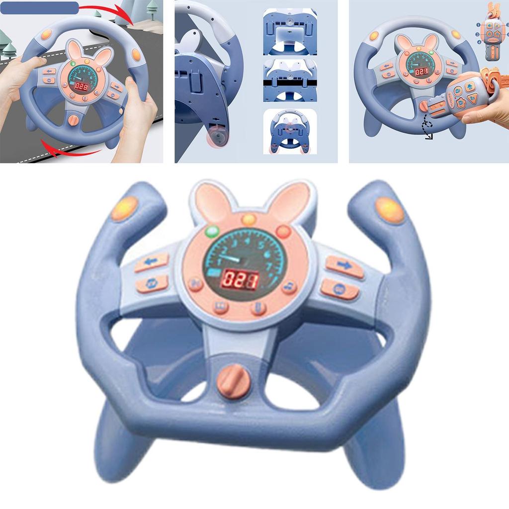 Steering Wheel Toys Car Driving Toy Funny Early Education W/Light Music 