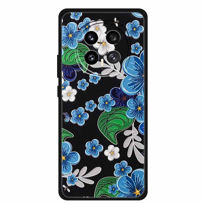 3D Emboss Case For Honor Magic 8 5G Phone Case 8 Pro Flowers Silicone Soft Coque Funda For Honor Magic8 Pro Back Cover Case Bag