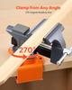 Bench Vise, 4.5 Inch, Portable Workbench Vice with 270° Swivel Base, Quick Release Rotating Bench Clamp, Cast Iron Construction, for Woodworking,