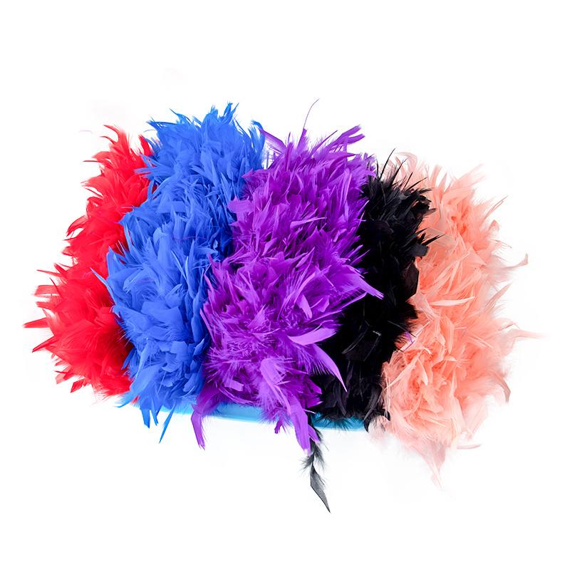 Fjäder2Meter Naturliga Kalkonfjädrar Kantband Frans Höjd 10-15cm Bröllopskläder Klänningsdekoration DIY Fjäderband Sömnad Hantverk