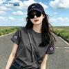 Jeanswest Women's Loose Fit Pure Cotton Printed Short Sleeve T-Shirt