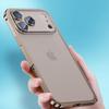 For iPhone 17 Pro Metal Clear Case Safety Lock Matte Anti-Fingerprint Back Cover