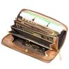 [VOICE] Align Graffiti Italian Cowhide Leather Women's Vertical Card Slot Round Zipper Long Wallet Gift Boxed Gold
