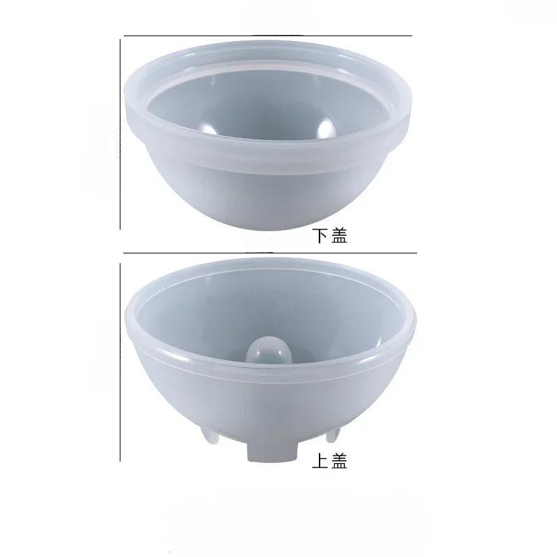 Bowling Resin Creative Molds Kit DIY Crystal Epoxy Resin Bowling Ball Silicone Mold Family Plays Table Ornament Candle Mould