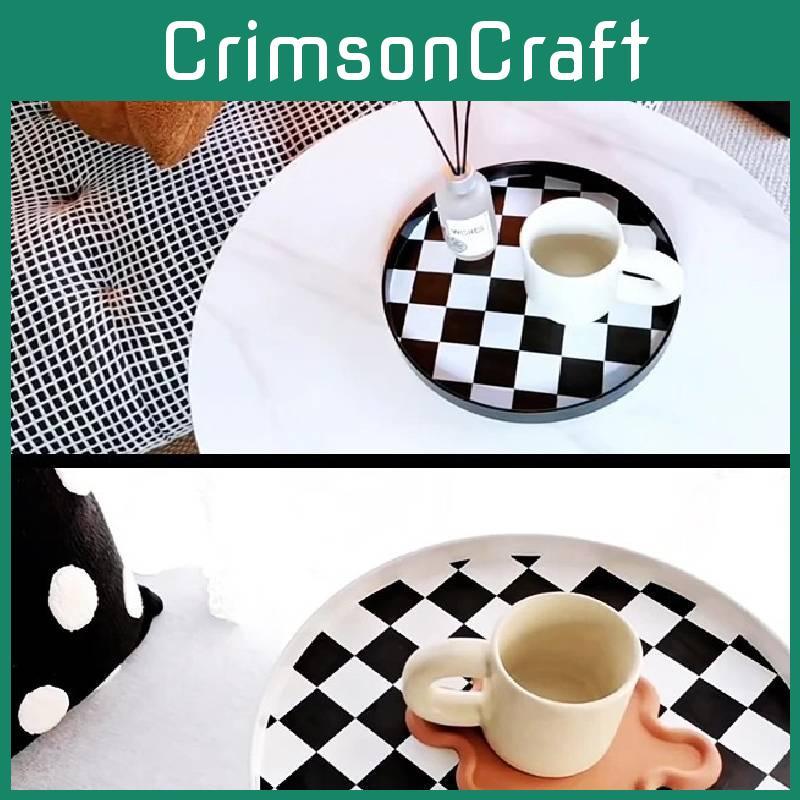 Black White Checker Pattern Bright Surface Stickers Car Decor For Motorcycles And Kitchen Surfaces