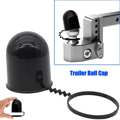 Tapa de barra de remolque Universal de 50Mm, protección duradera negra para remolque de caravana, cubierta de bola de remolque, accesorios para coche para evitar caídas