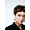 Chunky hoop earrings, gold color 1268890001