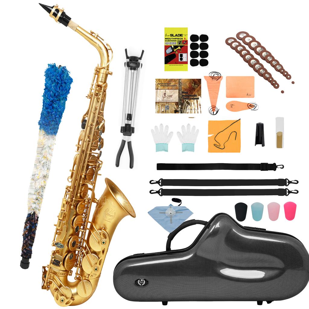 M MBAT Eb Alto Saxophone Hot Selling E Flat Sax Brass Professions Woodwind Instrument With Case Mouthpiece Gloves Alto Saxophone