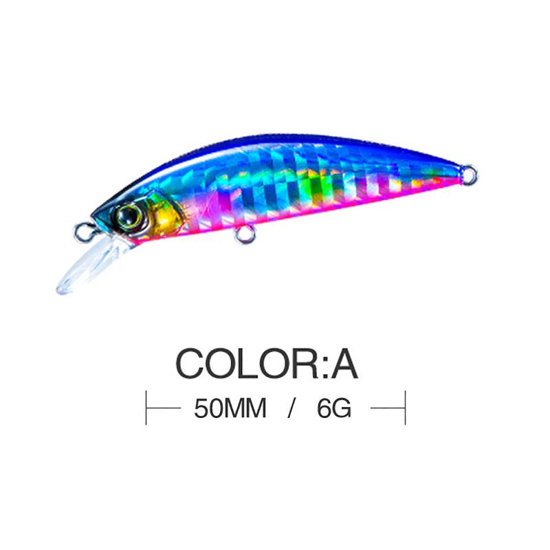 50mm/6g Leuchtender Fischköder Lebendige 3D-Augen Harter Köder Mit Drillingen Angelzubehör Zubehör