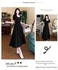 Elegant French Summer Plus Size Slimming Dress - Two-Piece Design with Waist-Cinched Long Skirt