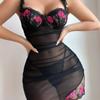 Beautiful Sexy Underwear Lace Perspective Temptation Embroidery Sexy Nightdress Sexy Hip Skirt Transparent Woman