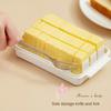Transparent Lid Butter Partition Cutting Storage Box Butter Cheese Removable Washable Refrigerator Fresh-keeping Box