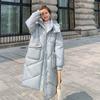 Winter Cotton Padded Long Parkas With Hooded Oversized Thick Warm Woman Jackets Pockets