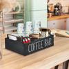 Wooden Coffee Bar Storage Box Coffee Station Organizer For Counter Durable Home Storage Box Coffee Bar Accessories