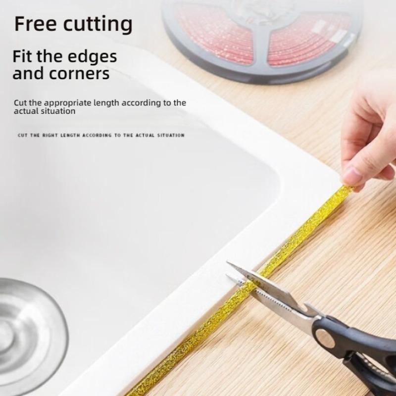 Bathroom Kitchen Accessories Sealing Strip Caulk Beautification Tape Self Adhesive Waterproof For Wall Stickers Sink Edge Tape