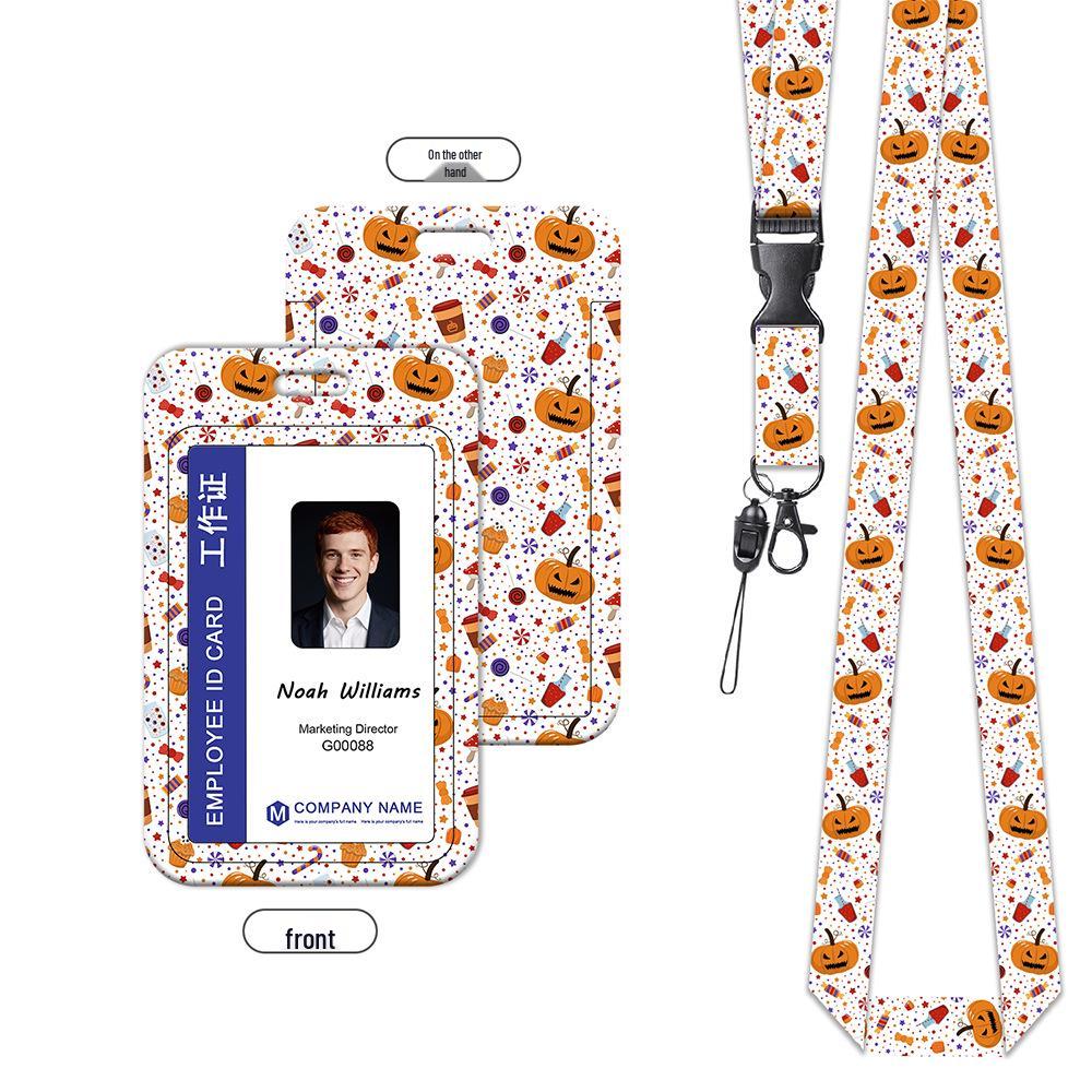 Halloween Retractable UV-Printed Lanyard ID & Badge Holder