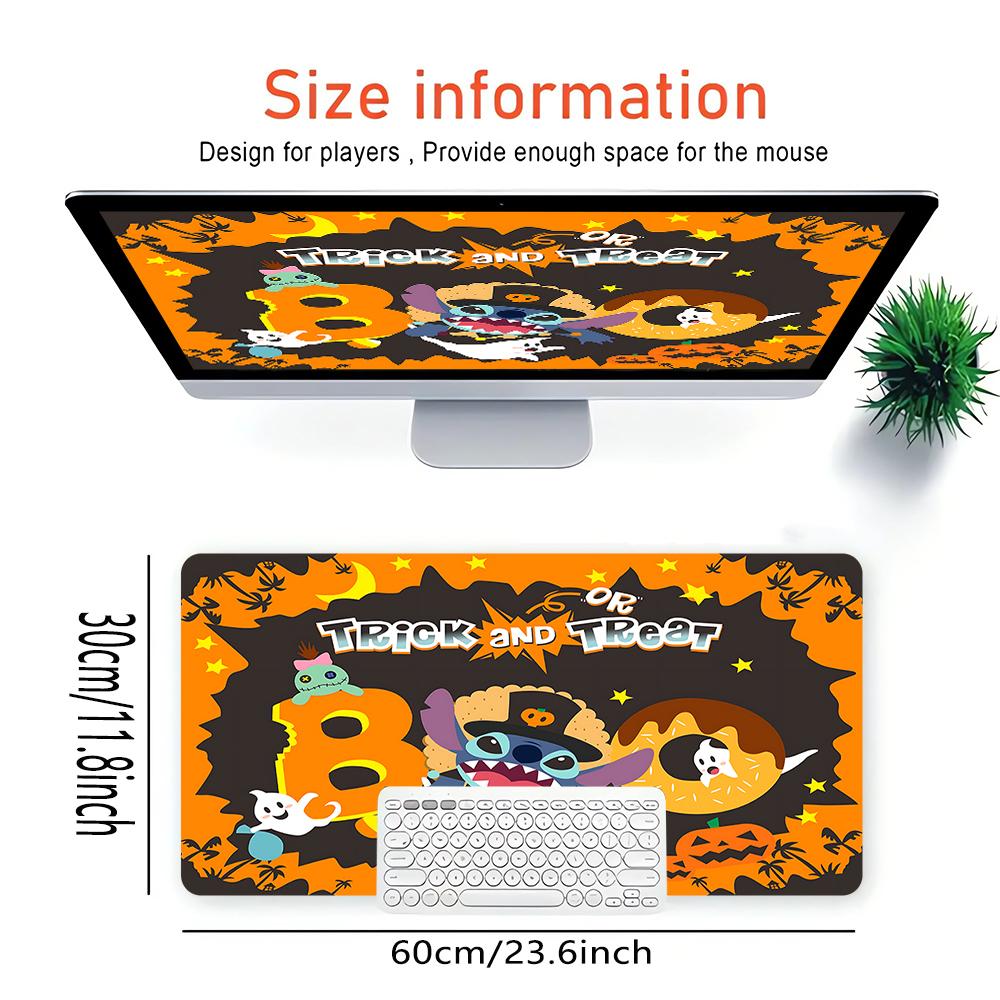 Halloween Trick Treat Fun Large Gaming Mouse Pad Nonslip Rubber Base Waterproof Desk Mat For Office Pc Laptop