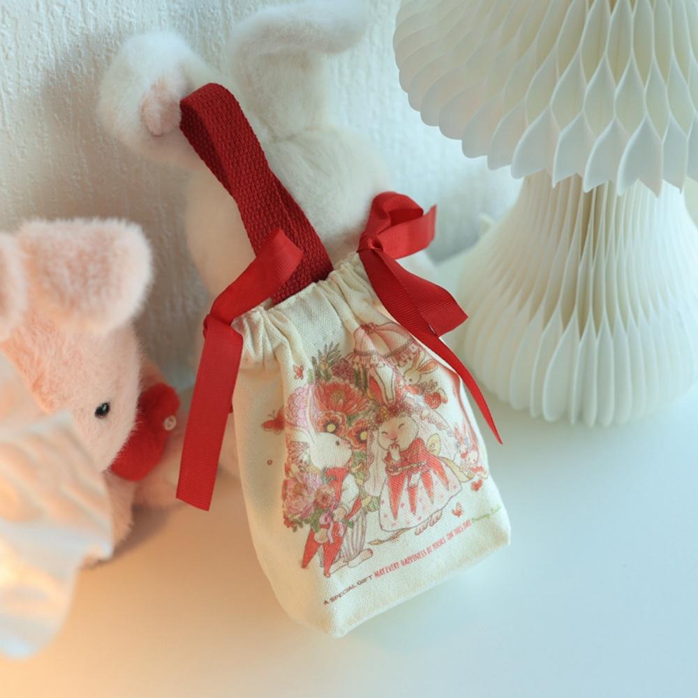 

Cute Bunny Drawstring Cloth Bag for Kids Snack Gift Wrapping Bag Happy Easter Gift Packing Bags Wedding Easter Party Decoration Other