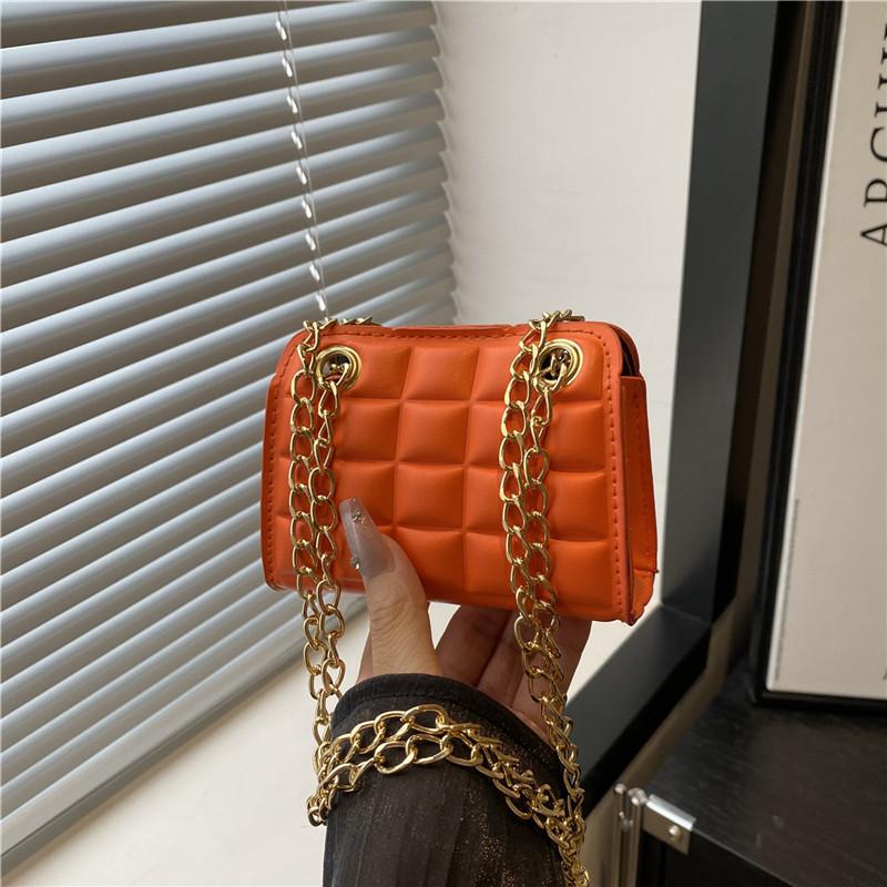 New Mini Square Bag Trendy Exquisite Solid Color Fashionable Simple Chain Shoulder Messenger Bag Women's Bag