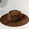 Men's vegan suede hat, women's heart-shaped crown logoengraving suitableforpyrographywide-brimmed hatcappelloluxuryhatsfor woman