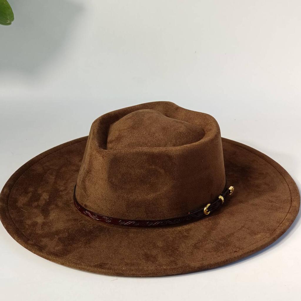 Men's vegan suede hat, women's heart-shaped crown logoengraving suitableforpyrographywide-brimmed hatcappelloluxuryhatsfor woman