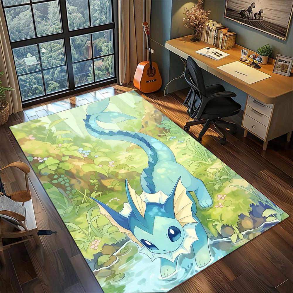 Pokemon Rug Non Slip Gamer Room Decor, Washable Large Area Carpet Floor Mat Bedroom Home Interior.-TING