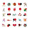 50PCS Table Tennis Cartoon Stickers Sports Series for Journals, Phone Cases, Suitcases, Waterproof Decor