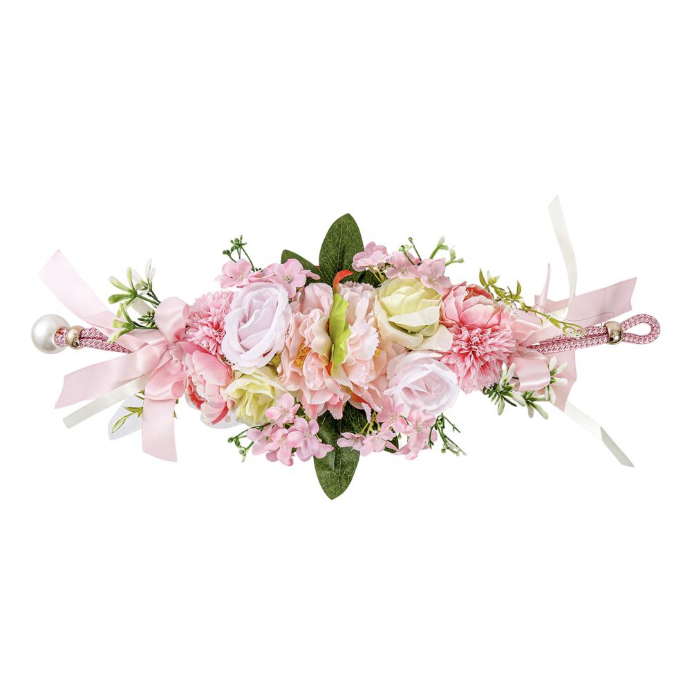 

Simulated Silk Curtain Holders Adjustable Fabric Straps Decorative Curtain Accessories for Wedding Home рожевий