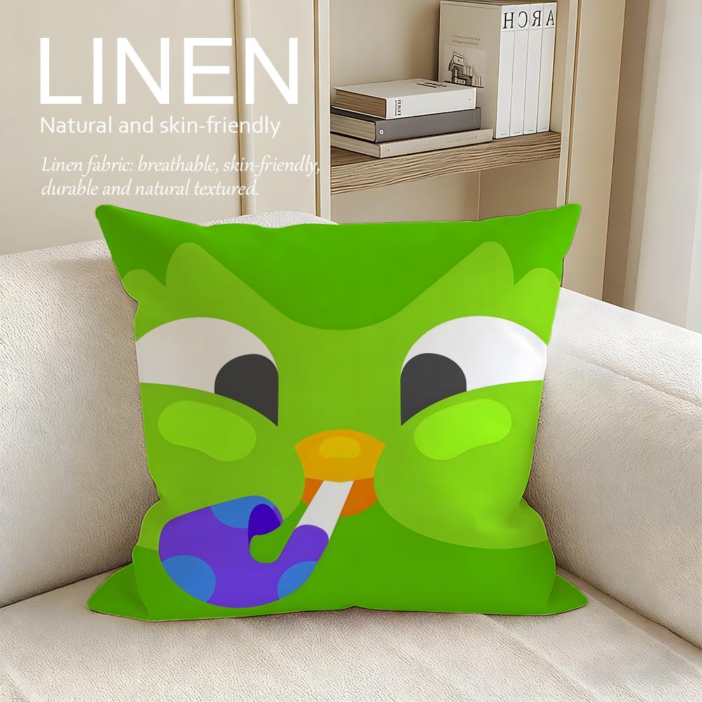 Game Duolinggo Cushion Cover Pillowcase Set Pcs x x Breathable Washable Sofa Cushion Cover