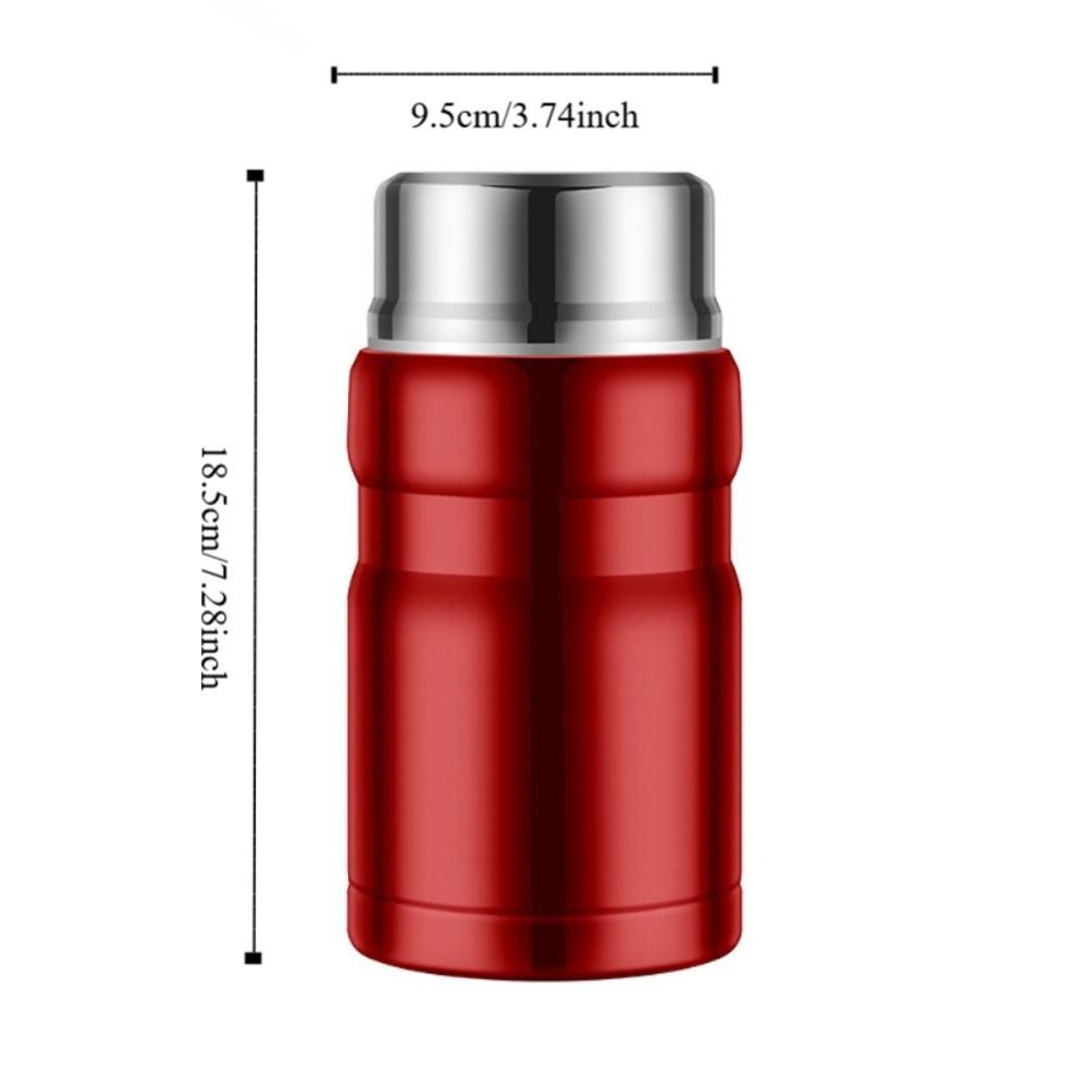 Large Capacity 750ml Thermal Food Jar with Spoon Soup Jar Durable Thermos Cup  School