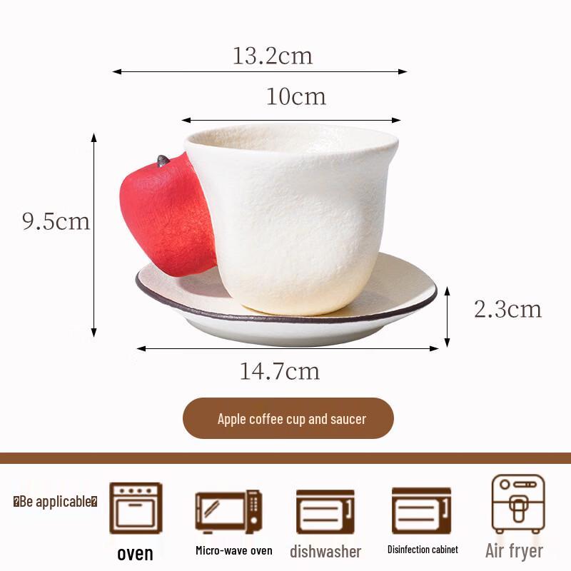 Hand-Pinched Ceramic Apple Coffee Mug