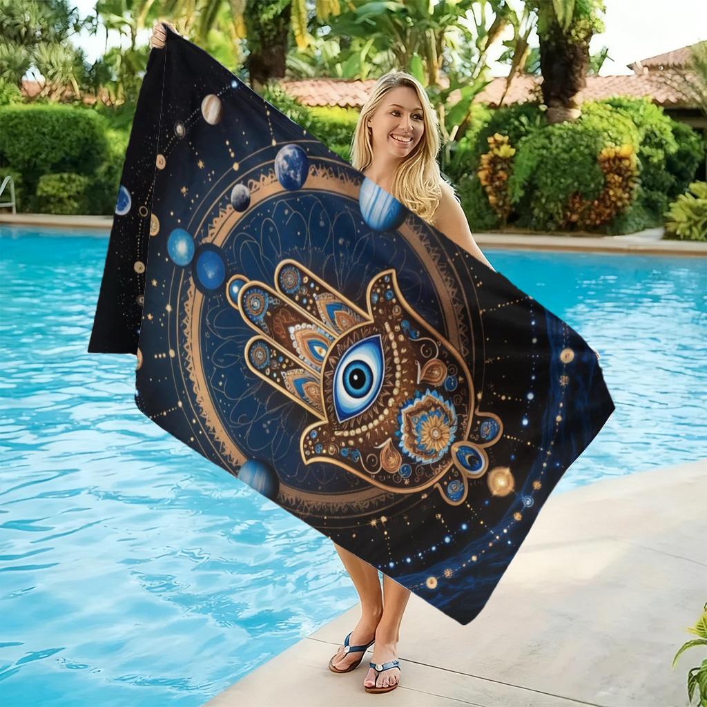 1pz Asciugamano da Spiaggia Meditazione Yoga Sette Chakra Grande Asciugatura Rapida Adatto per Spiaggia Piscina Asciugamano Yoga Regalo Estivo per Amici
