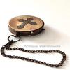 Handmade Antiqued Baptism Engraved Cross Compass for Her/him Mom/Dad Birthday Gift