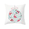 White Christmas Pillow Case Cute Santa Claus Elk   Cover Winter Snowflake Decorative Cases