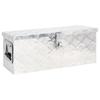 Silver Storage Box 60x23.5x23 Cm Aluminum