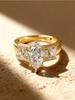 925 Sterling Silver Fashion Luxury Marquise Rectangle Zircon Ring For Women Engagement Wedding High Quality Fine Jewelry
