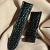 Used cro-2054 Crocodile watch strap black (lug width 26 mm - buckle width 22 mm)