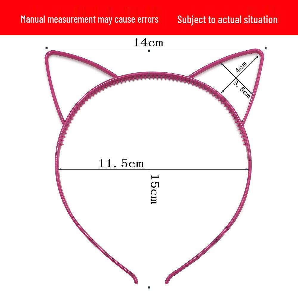 Children's Cartoon Cat Headband - Colorful Plastic Cat Ears Hair Accessories for Parties