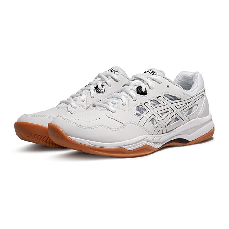 Asics Gel-Renma Synthetic Leather Comfortable Versatile Support Low-Top Badminton Shoes Unisex Shoes White 1073A086-100