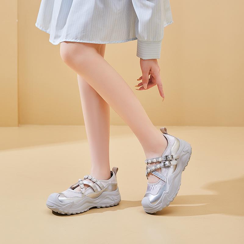 New Dad Shoes for Women Fashionable Thick-soled Sports Single Shoes