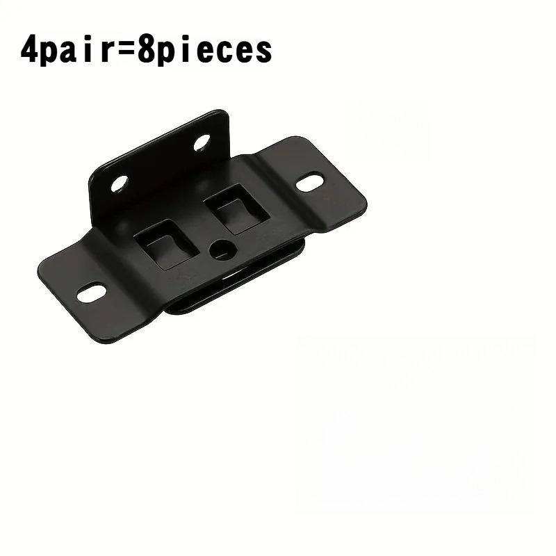 4 Pair Metal Fixing Buckle Two in One Insert Furniture Laminate L Shaped 90 Degree Connector Bracket Hardware Easy Install Home