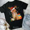 Cockapoo Rendier Kerstverlichting Grappige Hond Kerstcadeau Unisex Vorm T-shirt